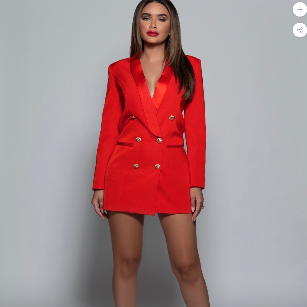 Red Blazer Dress
